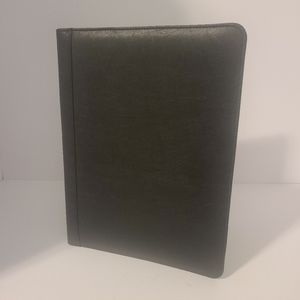 sinader notebook with gold bond holder